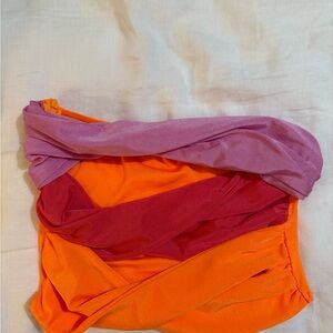 Colorful Draped Fabric Clutch